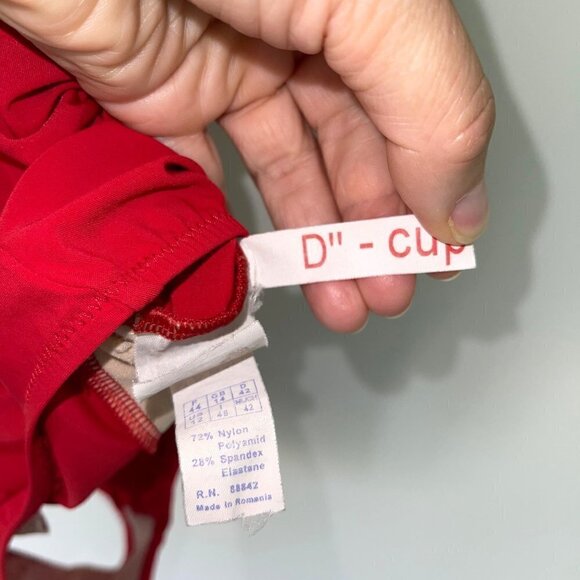 Diva By Rachel Pappo Swimsuit Womens Size 12 One Piece Ruched Made In Romania - Picture 5 of 12